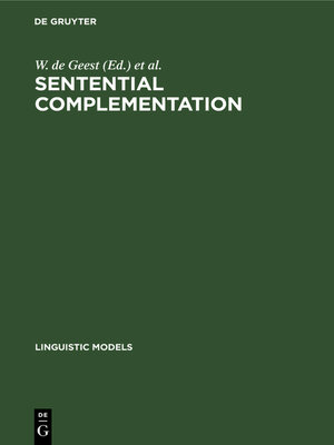 cover image of Sentential Complementation